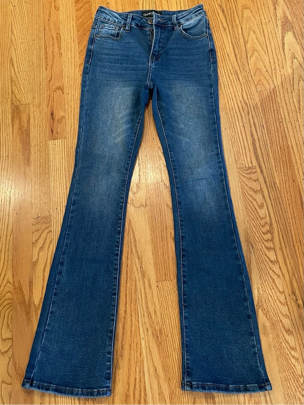 Fashion Nova Women's Dark Blue Flare Jeans